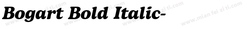 Bogart Bold Italic字体转换